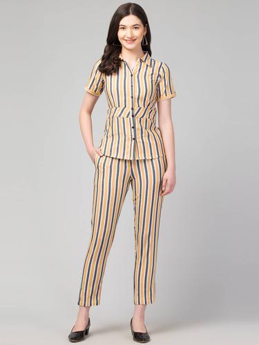 Cotton Co-Ord Set For Women. (Mustard)