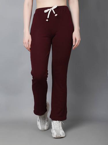 Ribbed Wide Legged Trousers. (Wine)