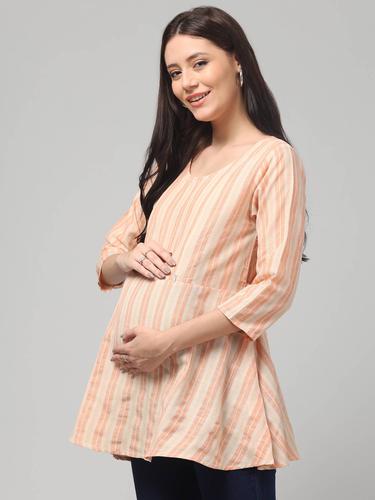 MamaEase Maternity & Nursing Tunic. (Peach)