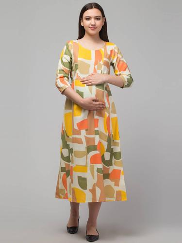 Everyday Essential Maternity & Feeding Dress. (Pine)